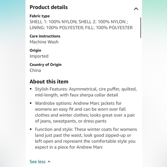 Marc New York by Andrew Marc Women's Asymmetrical Cire Puffer Quilted Mid-Length - Picture 16 of 16